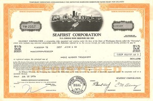 Seafirst Corporation - $100,000 American Bank Holding Co. Bond